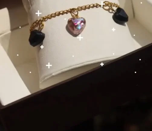 Heart charm bracelet, sold out